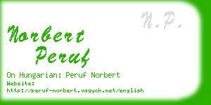 norbert peruf business card